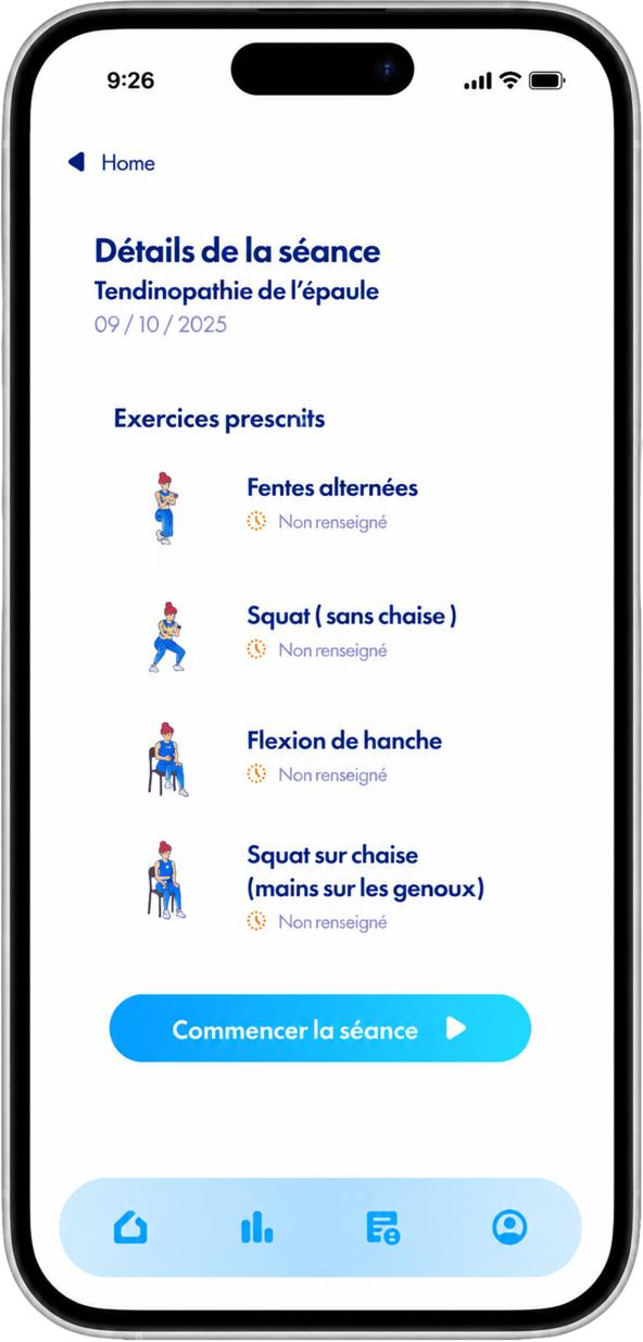 Kinevolu pour les patients — Détails de la séance